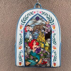 Loungefly X‎ Disney Little Mermaid Stained Glass Mini Backpack